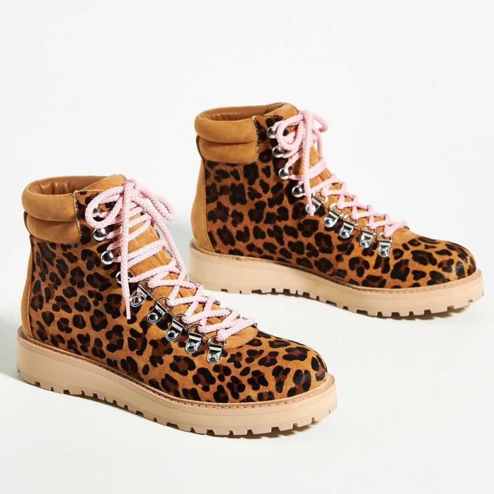 GREATS Lorimer Hiker Boot in Leopard Calf Hair 9